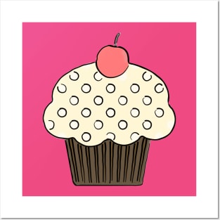 Cute Cartoon Cupcake Posters and Art